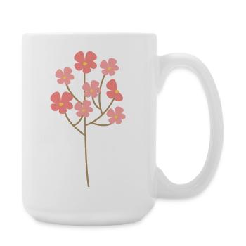 Fleur - Grande tasse 440 ml - blanc - Droite