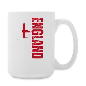 Fabriqué en Angleterre, né en Angleterre - Grande tasse 440 ml - blanc - Droite
