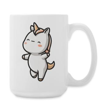bébé licorne qui danse - Grande tasse 440 ml - blanc - Droite