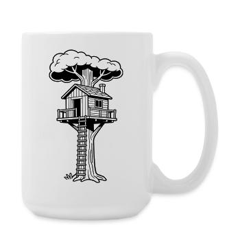 Baumhaus - Große Tasse 440 ml - Weiß - Rechts