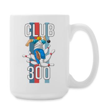 Club 300 Bowling Parfait Jeu Cadeau de Frappe - Grande tasse 440 ml - blanc - Droite