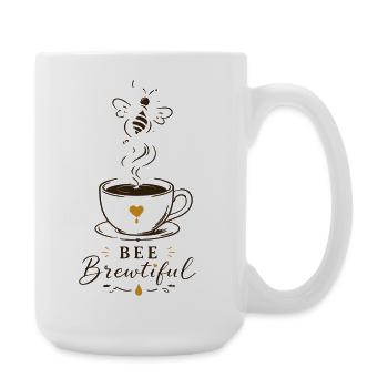 BEE Brewtiful Coffee Mug Design - Large Mug 440 ml - white - Right