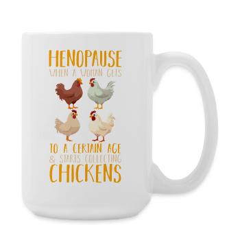 Élevage de coqs, volaille, poulet - Grande tasse 440 ml - blanc - Droite