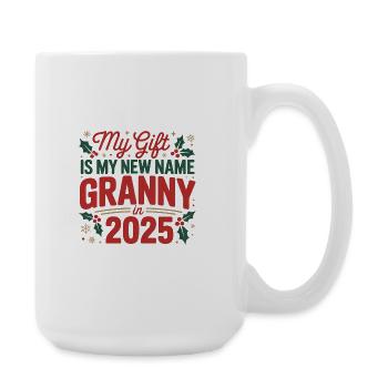 Oma im Jahr 2025 Geschenk Name T-Shirt - Große Tasse 440 ml - Weiß - Rechts