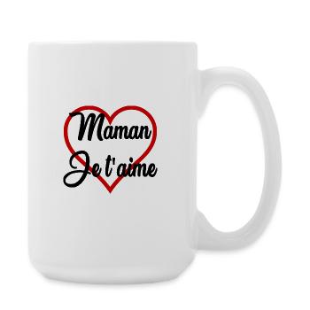 HERZ. MAMA. MUTTERTAG. PARTY. ALLES GUTE ZUM GEBURTSTAG - Große Tasse 440 ml - Weiß - Rechts