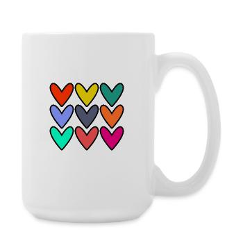 VALENTINSTAG. HERZ. ICH LIEBE DICH. ICH LIEBE DICH - Große Tasse 440 ml - Weiß - Rechts