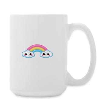 Cute Cloud Rainbow Duo - Large Mug 440 ml - white - Right