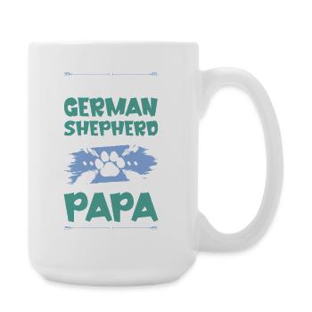 deutscher schäferhund hunde papa - Große Tasse 440 ml - Weiß - Rechts