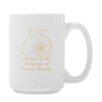 Shell of Fibonacci - Large Mug 440 ml - white - Right