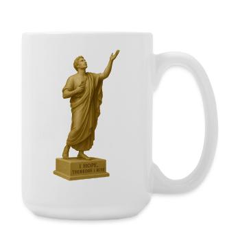 Majestätische Götterstatue mit Hoffnungsmotiv - Große Tasse 440 ml - Weiß - Rechts
