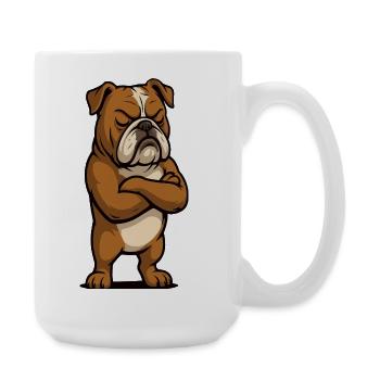 Bouledogue anglais Bully Bully Propriétaire Bullyfan - Grande tasse 440 ml - blanc - Droite