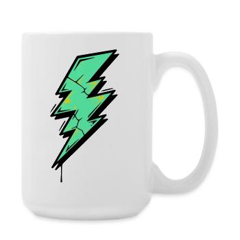 Lightning Style Lightning Abstract - Large Mug 440 ml - white - Right