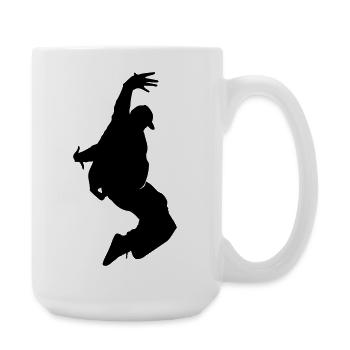 B-Boy Silhouette – Breakdance Freeze - Große Tasse 440 ml - Weiß - Rechts