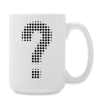 Question mark pixel optics - Large Mug 440 ml - white - Right