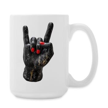 Rockhand Marble Print - Large Mug 440 ml - white - Right