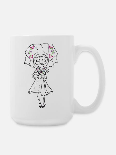 SERBSKA LUBINA - kontur - - Große Tasse 440 ml - Weiß