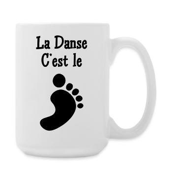 Dance is the foot - Large Mug 440 ml - white - Right