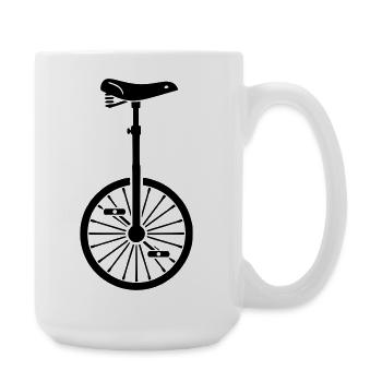 Acrobaties de cirque à vélo à vélo en monocycle - Grande tasse 440 ml - blanc - Droite