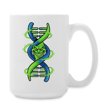 Dämonische DNA-Doppelhelix - Große Tasse 440 ml - Weiß - Rechts