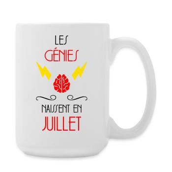 Les Génies Naissent en Juillet Design Humour - Grande tasse 440 ml - blanc - Droite