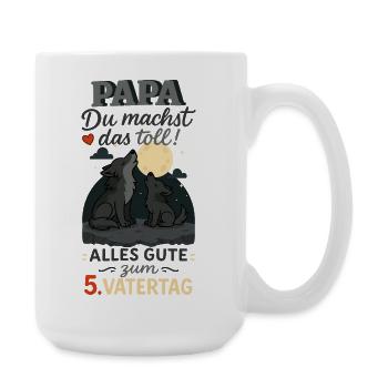 Papa, du machst das Toll! – 5. Vatertag - Große Tasse 440 ml - Weiß - Rechts