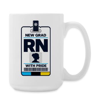 Carte d’insigne infirmier diplômé RN Queer Première fois - Grande tasse 440 ml - blanc - Droite
