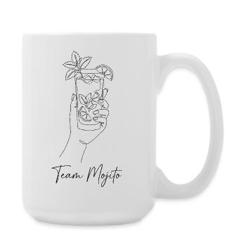 Barman de cocktails Mojito pour enterrement de vie de garçon - Grande tasse 440 ml - blanc - Droite