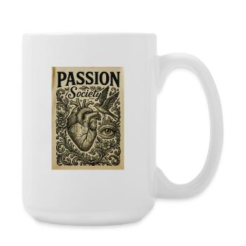 Vintage Heart and Passion Motif - Large Mug 440 ml - white - Right