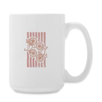 visuel-cyclisme-ete-tendance-rose-pale-minimali - Grande tasse 440 ml - blanc - Droite