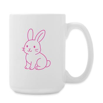 Lapin néon - Grande tasse 440 ml - blanc - Droite