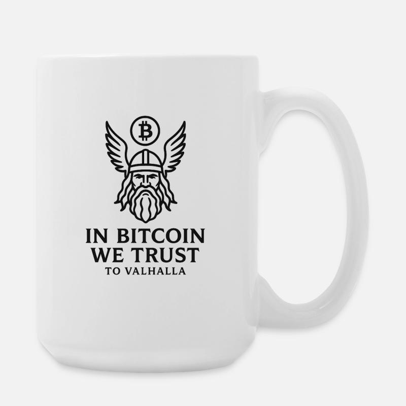 Bitcoin Valhalla - Große Tasse 440 ml - Weiß