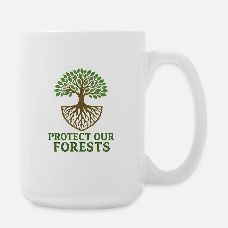 Baum des Lebens Umweltbewusstes Design - Große Tasse 440 ml - Weiß
