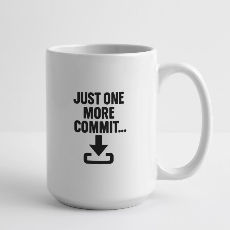 Just One More Commit – Funny Programmer T-Shirt Große Tasse 440 ml