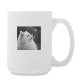 Motif samoyède pour amateurs de chiens Zwerkspitz - Grande tasse 440 ml - blanc - Droite
