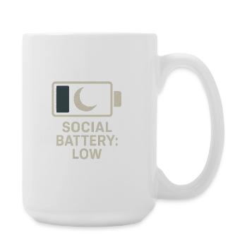 Leere Batterie - Große Tasse 440 ml - Weiß - Rechts