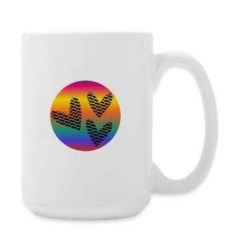 VALENTINSTAG. HERZ. ICH LIEBE DICH. ICH LIEBE DICH - Große Tasse 440 ml - Weiß - Rechts