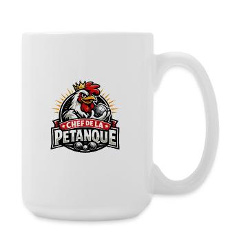 Chef de la Pétanque Couronné - Grande tasse 440 ml - blanc - Droite
