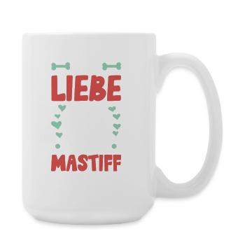 Ich liebe meinen Mastiff - Große Tasse 440 ml - Weiß - Rechts