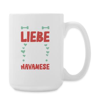 Ich liebe meinen Havanese - Große Tasse 440 ml - Weiß - Rechts