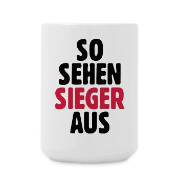 So sehen Sieger aus - Große Tasse 440 ml - Weiß - Vorne
