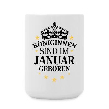 Königinnen Januar - Große Tasse 440 ml - Weiß - Vorne