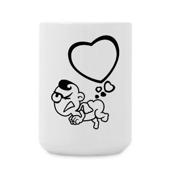 lamb heart farts 1c - Large Mug 440 ml - white - Front