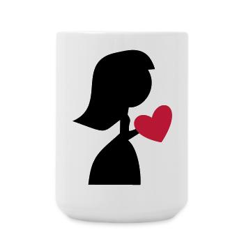 bride - Large Mug 440 ml - white - Front
