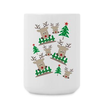 Weihnachten - Große Tasse 440 ml - Weiß - Vorne