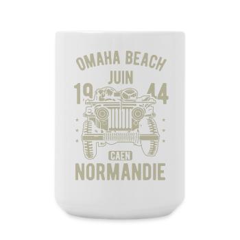 Omaha Beach Juin 1944 Caen Normandie - Grande tasse 440 ml - blanc - Devant
