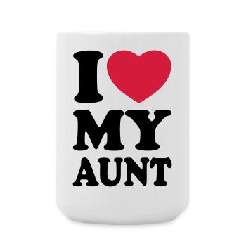 I love my aunt - Ich liebe meine Tante - Große Tasse 440 ml - Weiß - Vorne