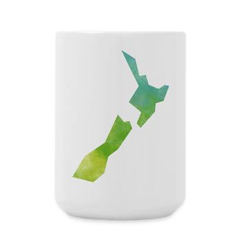 Map New Zealand - Large Mug 440 ml - white - Front