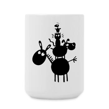 Funny Animals - Large Mug 440 ml - white - Front