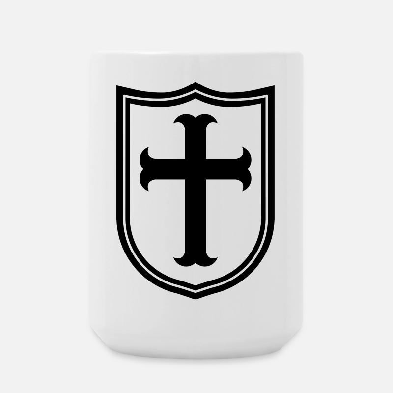 templar knight - Large Mug 440 ml - white