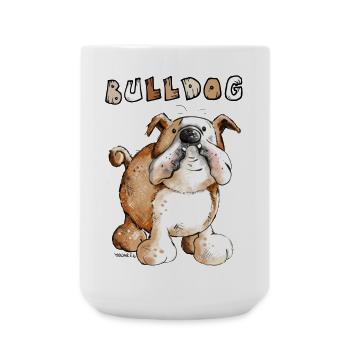 Süße Englische Bulldogge - Große Tasse 440 ml - Weiß - Vorne